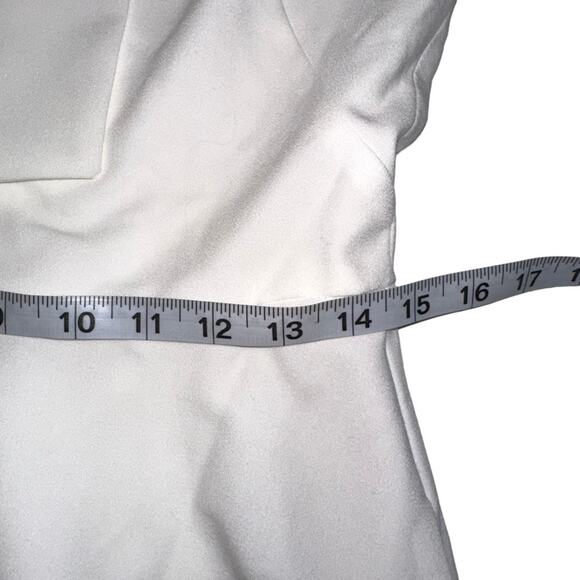 NWT Black Halo Carolina Sleeveless Neck Tie Fit and Flare Midi Dress in Pearl 8 - Picture 7 of 10